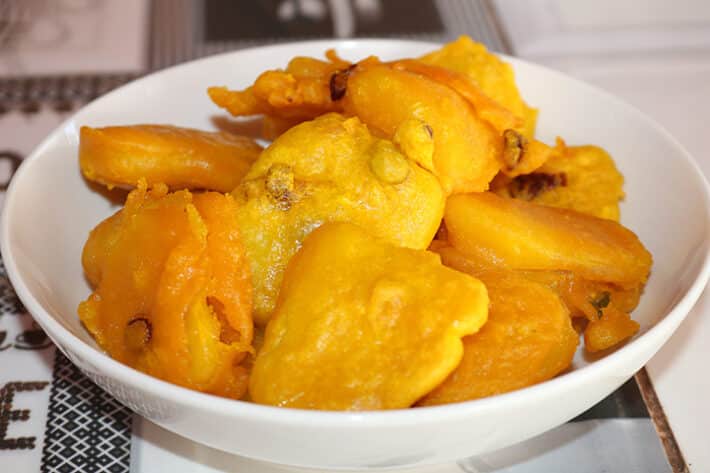 A plate of fried potatoes