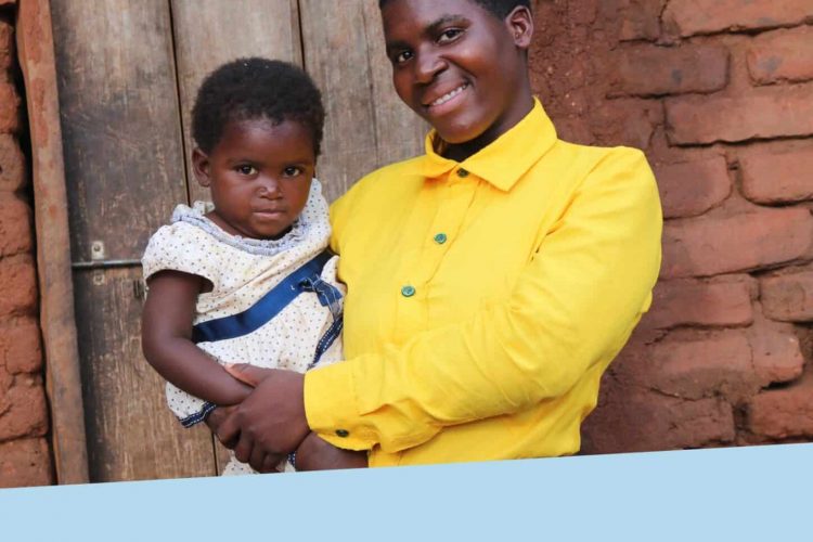 A mother and child embrace on a blue background that says Happy Mothers Day and the Orant Charities Africa logo