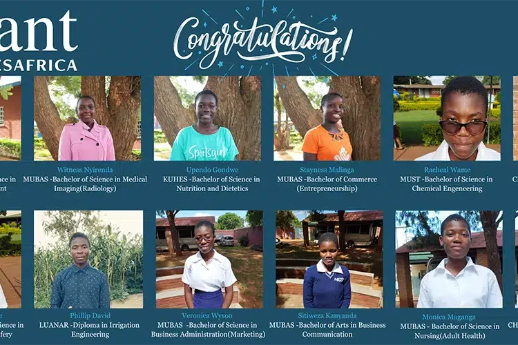 Photographs of all the students selected to University from Orant Charities student sponsorship program.
